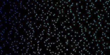 Koyu mavi, soyut yıldızlı sarı vektör deseni.