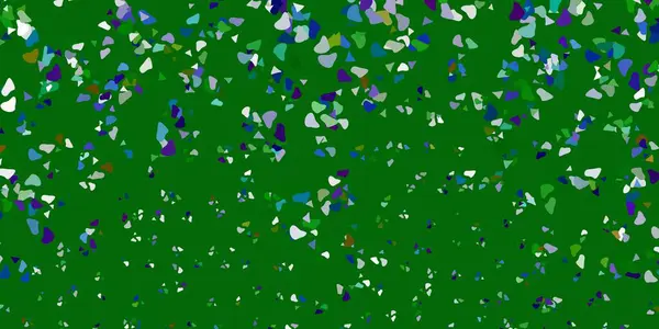 抽象的な形のライトブルー 緑のベクトルパターン シンプルなスタイルでグラデーションのあるカラフルな抽象的なフォーム エレガントなデザインの壁紙セット — ストックベクタ