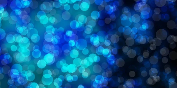 Modèle Vectoriel Bleu Clair Avec Cercles Illustration Colorée Avec Des — Image vectorielle