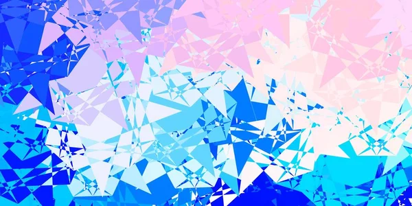 Hellrosa Blaues Vektormuster Mit Polygonalen Formen Dreiecksformen Mit Farbenfrohem Verlauf — Stockvektor