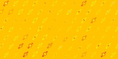 Açık Turuncu vektör arkaplanı ve kadın güç sembolleri. Kadın gücünün resmedildiği soyut bir çizim. Web siteniz için basit tasarım.