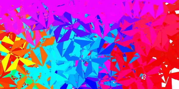 Scuro Blu Rosso Vettore Triangolo Mosaico Sfondo Illustrazione Astratta Con — Vettoriale Stock
