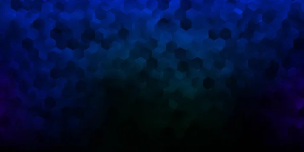 Тёмный Многоцветный Векторный Фон Шестиугольными Фигурами Иллюстрация Цветными Шестиугольниками Поверхности — стоковый вектор