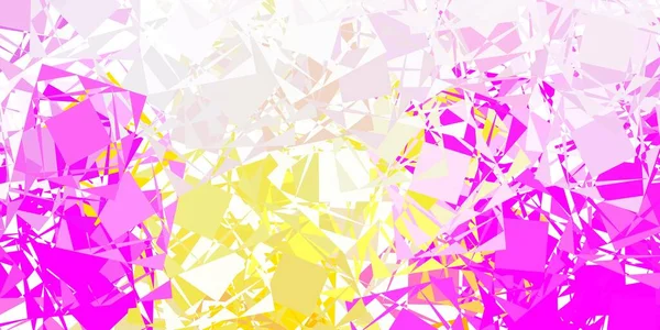 明るいピンク 三角形の形をした黄色のベクトルレイアウト カラフルな抽象的な三角形のウェブ素材のイラスト Cm用テンプレート — ストックベクタ