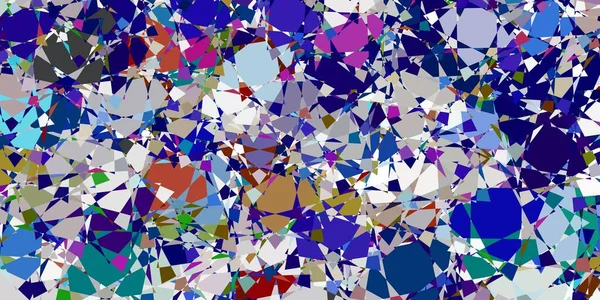 Светлый Многоцветный Векторный Рисунок Многоугольными Формами Великолепная Абстрактная Иллюстрация Треугольными — стоковый вектор