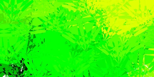 Hellgrünes Gelbes Vektorlayout Mit Dreiecksformen Illustration Mit Abstrakten Bunten Dreiecksformen — Stockvektor