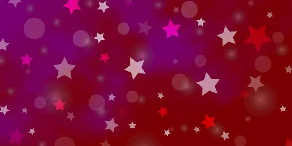 Светло Розовый Вектор Компоновки Кругами Звездами — стоковый вектор
