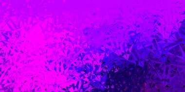 Üçgenleri ve çizgileri olan koyu mor vektör arkaplanı. Üçgen şekilli, şekilli muhteşem soyut çizimler. Reklamlarınıza basit bir ekleme..