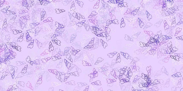 Светло Фиолетовый Вектор Листьями Размытый Декоративный Дизайн Индийском Стиле Листьями — стоковый вектор