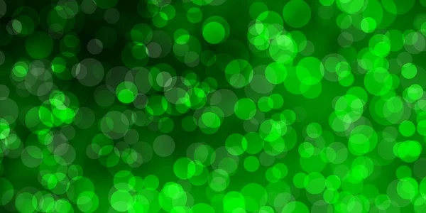 泡のある明るい緑のベクトル背景 — ストックベクタ