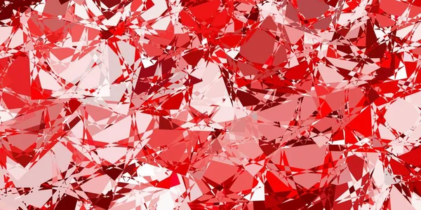 Hellrosa Rote Vektorschablone Mit Dreiecksformen Webmaterialillustration Mit Bunten Abstrakten Dreiecken — Stockvektor