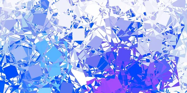 Hellrosa Blauer Vektorhintergrund Mit Dreiecken Einfaches Design Abstrakten Stil Mit — Stockvektor