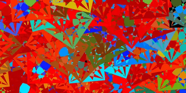Светлый Многоцветный Векторный Рисунок Многоугольными Формами Умная Абстрактная Иллюстрация Треугольными — стоковый вектор