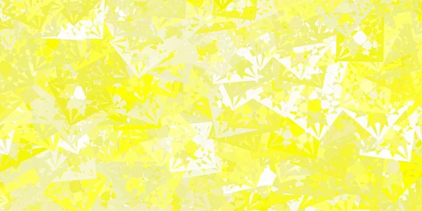 Plantilla Vectorial Amarillo Claro Con Formas Triangulares Ilustración Abstracta Excepcional — Vector de stock
