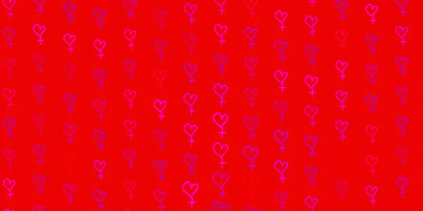 Светло Фиолетовый Розовый Женскими Энергетическими Сияниями Красочные Символы Феминизма Градиентом — стоковый вектор
