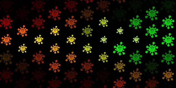 Σκούρο Πράσινο Κίτρινο Διανυσματική Υφή Σύμβολα Ασθενειών Αφηρημένη Απεικόνιση Σχήματα — Διανυσματικό Αρχείο