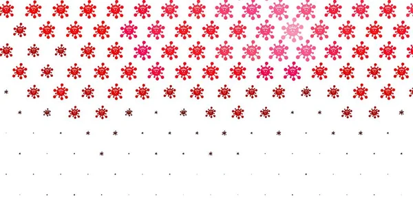 浅粉色 红色矢量纹理与疾病的符号 色彩斑斓的抽象图解 带有梯度医学形状 生物危害警报的设计 — 图库矢量图片