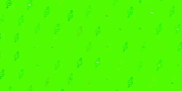 Texture Vectorielle Vert Foncé Avec Des Symboles Droits Des Femmes — Image vectorielle