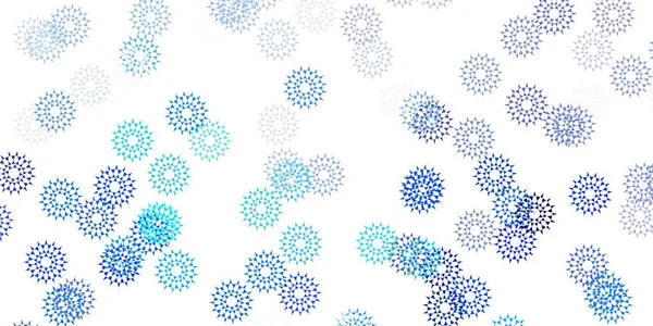 Patrón Garabato Vector Azul Claro Con Flores Ilustración Abstracta Con — Archivo Imágenes Vectoriales