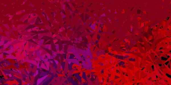Hellrosa Roter Vektorhintergrund Mit Dreiecken Dreiecksformen Mit Farbenfrohem Verlauf Abstrakten — Stockvektor