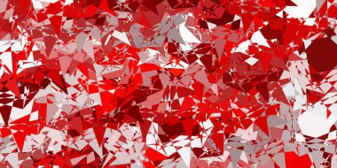 Açık Turuncu vektör arkaplanı, üçgenler, çizgiler. Üçgen şekilleri soyut bir şekilde renk değişimine sahiptir. İniş sayfaları.