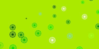 Açık yeşil, noktalı sarı vektör arkaplan. Baloncuklu gradyan tarzda soyut dekoratif tasarım. Bir marka kitabı için yeni şablon.