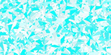 Rastgele üçgenli açık yeşil vektör dokusu. Üçgen şekilleri soyut bir şekilde renk değişimine sahiptir. Reklamlar için şablon.