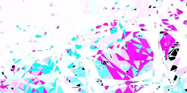 Světle Růžové Modré Vektorové Pozadí Polygonálními Tvary Trojúhelníkové Tvary Barevným — Stockový vektor