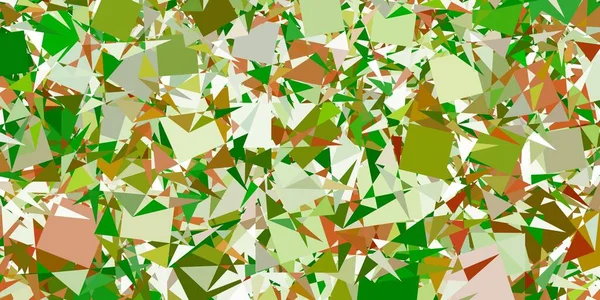 Hellgrüner Gelber Vektorhintergrund Mit Dreiecken Dreiecksformen Mit Farbenfrohem Verlauf Abstrakten — Stockvektor