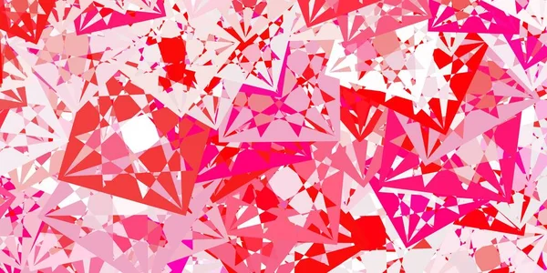 Textura Vectorial Roja Clara Con Triángulos Aleatorios Ilustración Abstracta Excepcional — Vector de stock
