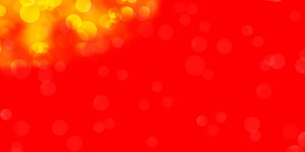 Světle Červená Žluté Vektorové Pozadí Bublinami Barevná Ilustrace Přechodovými Tečkami — Stockový vektor