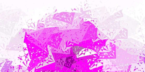 Світло Фіолетовий Рожевий Векторний Фон Трикутниками Лініями Ілюстрація Абстрактними Барвистими — стоковий вектор