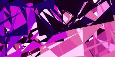 Koyu mor, Memphis şekilli pembe vektör dokusu. Gradyan rastgele formlarla modern soyut illüstrasyon. Cep telefonları için arka plan.