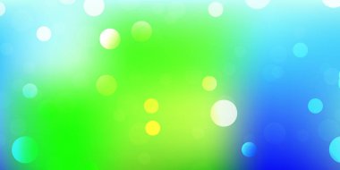 Açık mavi, kaotik şekilli yeşil vektör arkaplanı. Basit bir şekilde gradyan olan renkli soyut biçimler. İşiniz için akıllı tasarım.