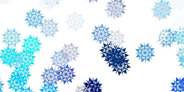 Modelo Vetor Azul Claro Com Flocos Neve Gelo Ilustração Abstrata — Vetor de Stock