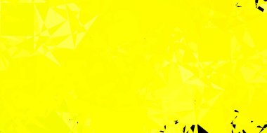 Üçgen formlu koyu sarı vektör düzeni. Renkli üçgenler aralığıyla soyut bir illüstrasyon. Reklamlar için şablon.