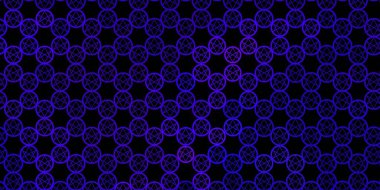 Esrarengiz işaretli koyu mor vektör şablonu. Renkli mistik semboller. Antik tarzda bir eğilim var. En iyi tasarım Cadılar Bayramı olayları.