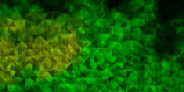 Koyu mavi, yeşil vektör arkaplan, çizgiler, üçgenler. Doğa tarzında üçgenleri olan güzel bir çizim. Terfileriniz için tasarım.