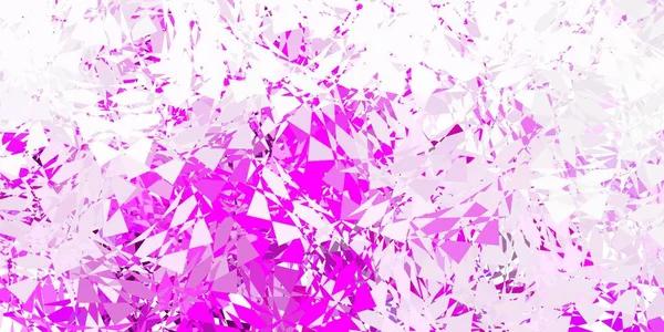 浅紫色 粉红矢量背景与多边形 用五彩缤纷的三角形进行突出的抽象说明 壁纸的设计 — 图库矢量图片
