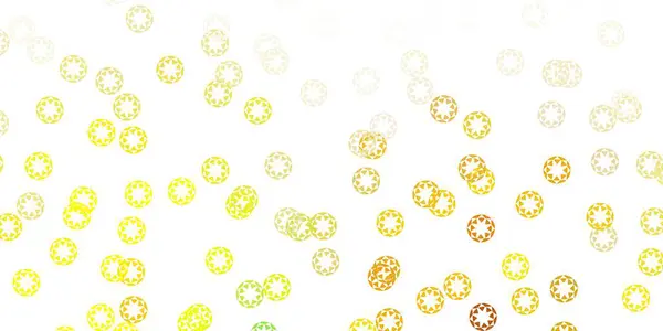 Світло Зелений Жовтий Векторний Фон Крапками Блискуча Абстрактна Ілюстрація Барвистими — стоковий вектор