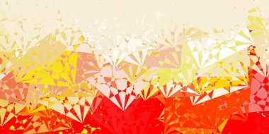 Rastgele üçgenli açık turuncu vektör dokusu. Üçgen şekilli, şekilli muhteşem soyut çizimler. Reklamlarınıza basit bir ekleme..