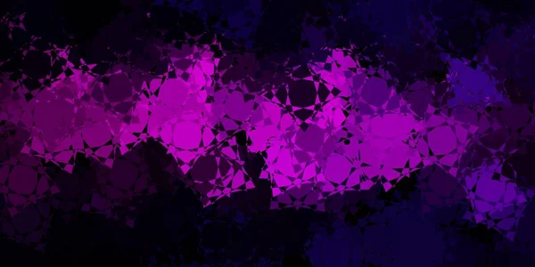 Tmavě Růžový Vektorový Obrazec Mnohoúhelníkovými Tvary Nádherná Abstraktní Ilustrace Trojúhelníkovými — Stockový vektor
