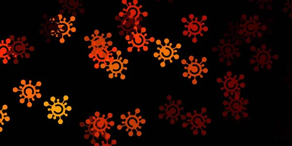 Темно Оранжевый Векторный Отскок Вирусными Сифилисами Умная Иллюстрация Коварными Знаками — стоковый вектор