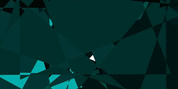 Dunkelgrüner Vektorhintergrund Mit Dreiecken Linien Illustration Mit Abstrakten Bunten Dreiecksformen — Stockvektor