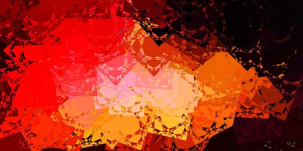 Светло Красная Желтая Векторная Текстура Случайными Треугольниками Великолепная Абстрактная Иллюстрация — стоковый вектор