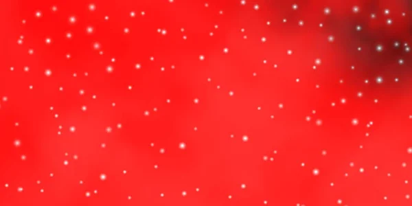 Plantilla Vector Rojo Claro Con Estrellas Neón — Vector de stock