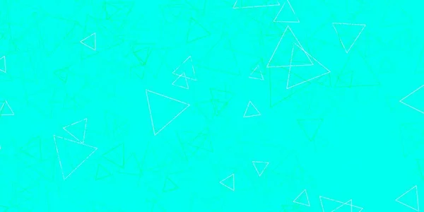 Světle Zelené Vektorové Pozadí Trojúhelníky Linie Nádherná Abstraktní Ilustrace Trojúhelníkovými — Stockový vektor