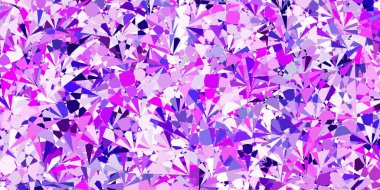 Açık Mor, üçgenli pembe vektör arkaplan. Soyut tarzda, üçgen ve çizgilerle basit bir tasarım. Duvar kağıtları için desen.