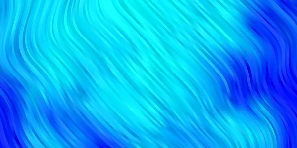Světlé Blue Vektorové Pozadí Zakřivenými Čarami — Stockový vektor