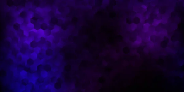 Textura Vectorial Púrpura Oscura Con Hexágonos Coloridos Ilustración Abstracta Moderna — Archivo Imágenes Vectoriales